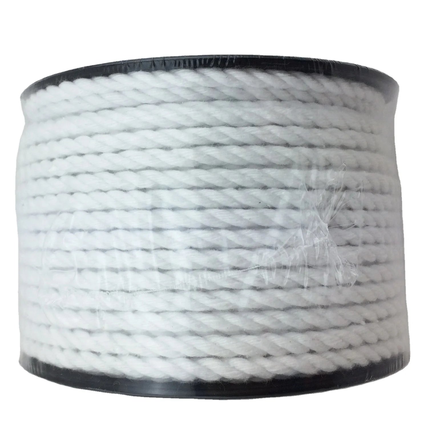 30m Plastic Reel Packing of 4mm White Macrame Cord Packaged Packaging Ropes