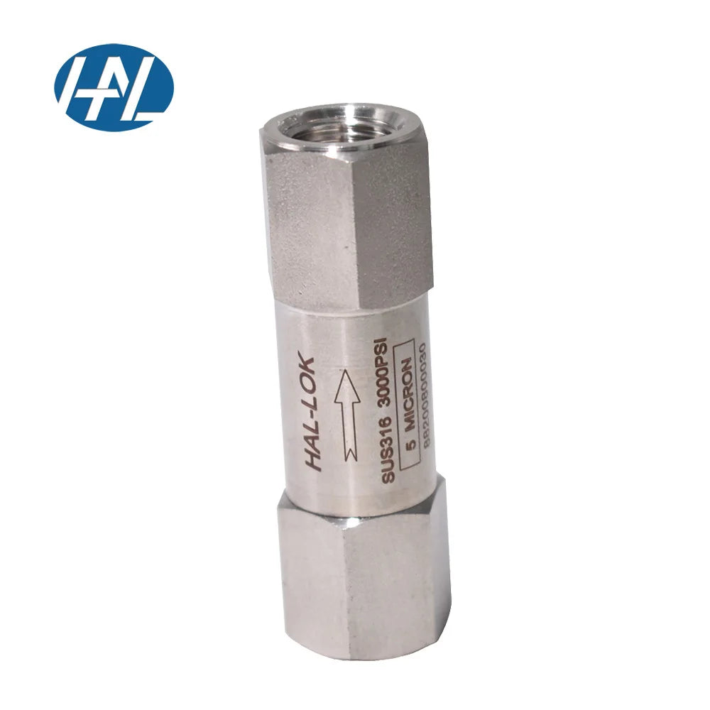 HAL-LOK FTDXF High-Pressure Hydraulic Female Thread Gas Filter Stainless Steel Instrument Valve 1/4in Port Size Gas Made China