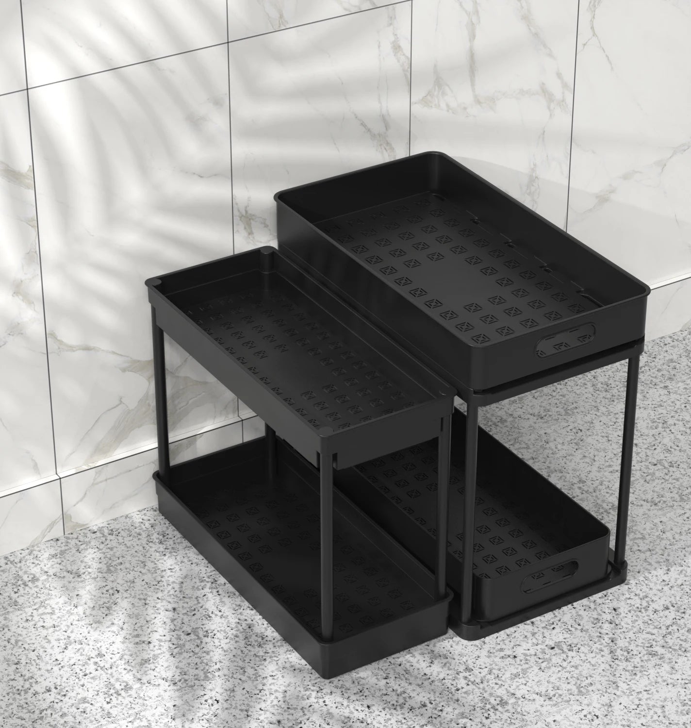 Expandable Adjustable Kitchen Racks Bathroom Under Sink Storage Organizer and Shelves