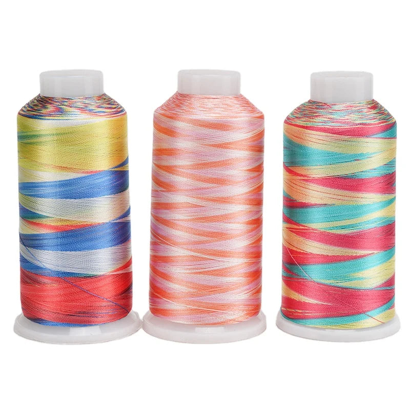 120d/2 100% Viscose Filament Mercerized Multicolored Embroidery Machine Thread for Sewing & Hand Knitting