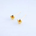 Mirror Beads 3.4.5.6mm316 Stainless Steel Bean Stud Earrings