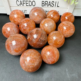 Wholesale Healing Stone Natural Crystal Hematiod Quartz Ball Red Fire Quartz Sphere for Decoration