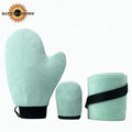 Custom Green Tanning Mitt Bundle Beauty Tools Stain-Free Tan Tanning Mitt Glove 3-in-1 Tan Mitt Velvet Self Tanning Mitt Set