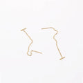 2021 Joolim18K PVD Gold Plated Dainty Chain Threading Earring Stainless Steel Earring