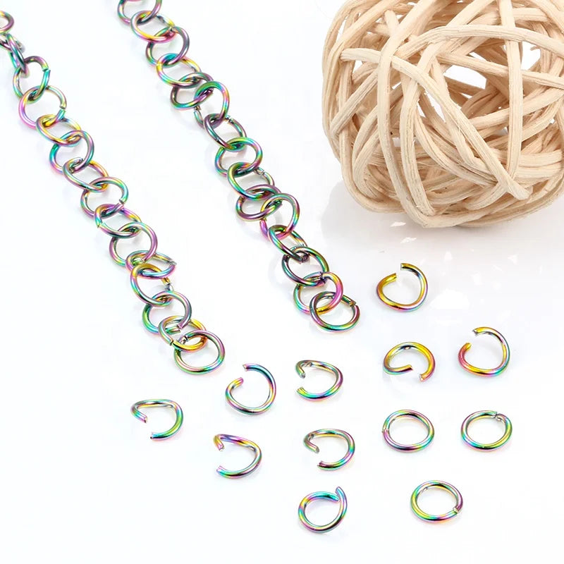 Wholesale Stainless Steel Open Jump Rings Split Rings Connectors for DIY Jewelry Making Supplies Accessories