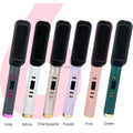 Professional Electric Hot Hair Brush Straightener Comb Hair Curler Brush