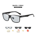 Top Quality Photochromic Polarized Sunglasses for Men  Square Glasses UV400 Lentes De Sol Hombre Carbon Fiber Sunglasses