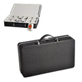 Light Luxury Modern Black Leather PU 12 Slot Water Resistant Suede Lining Zipper Closure Travel Portable Watch Storage Box