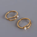 Simple High Quality Modern Dainty Pearl Stainless Steel Rings Women Gold Ring Designs for Female