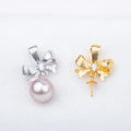 P010846 DIY 7-9mm Natural Freshwater Pearl Pendant Accessory 925 Sterling Silver Engagement Jewelry Necklace for Women