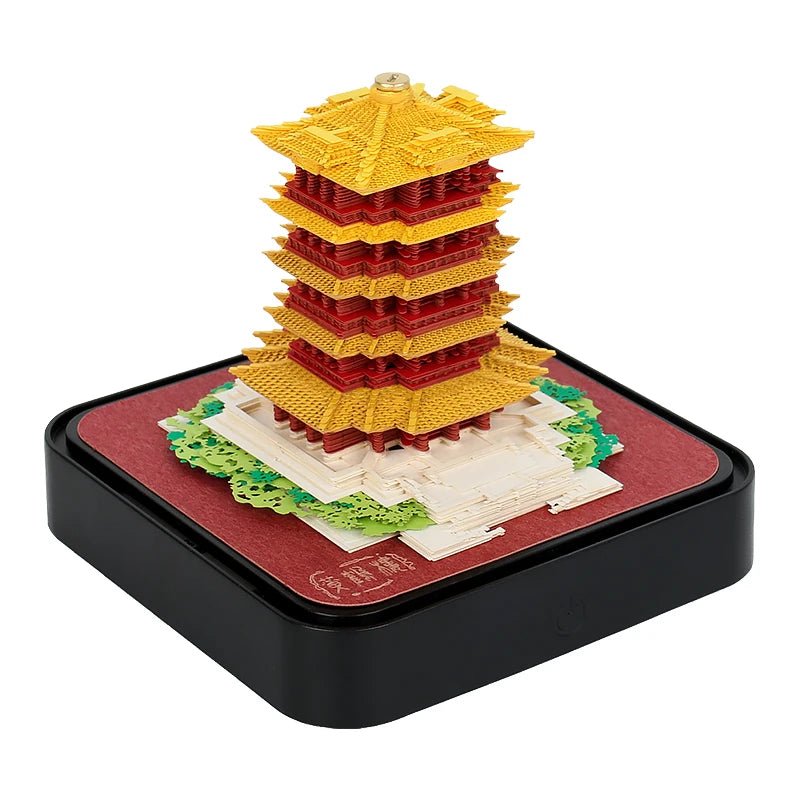 3D Paper Craft Logo Printed Original Custom Building Block Model to Do List Post Note Pad Daily Calendar Paper Cube Memo Pad
