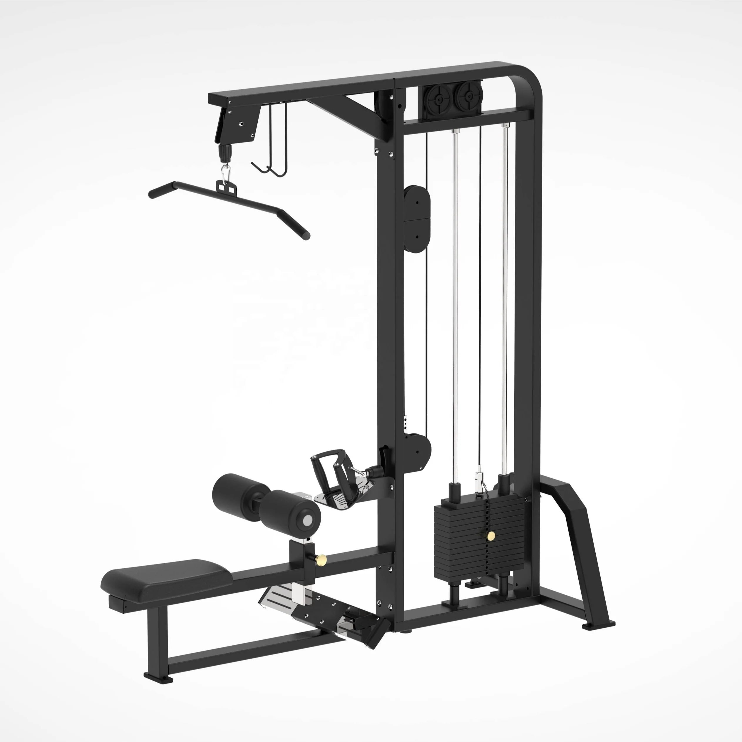 Pin Selection Lat Pull Down Low Row Fitness Equipment 100Kg Optional Low Row Machine Lat Pulldown OEM Gym Pulley