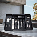 Adjustable Stainless Steel Tableware Storage Organizer Rectangle Cross-Border Knife Fork Spoon Drawer Box Injection Plastic PP