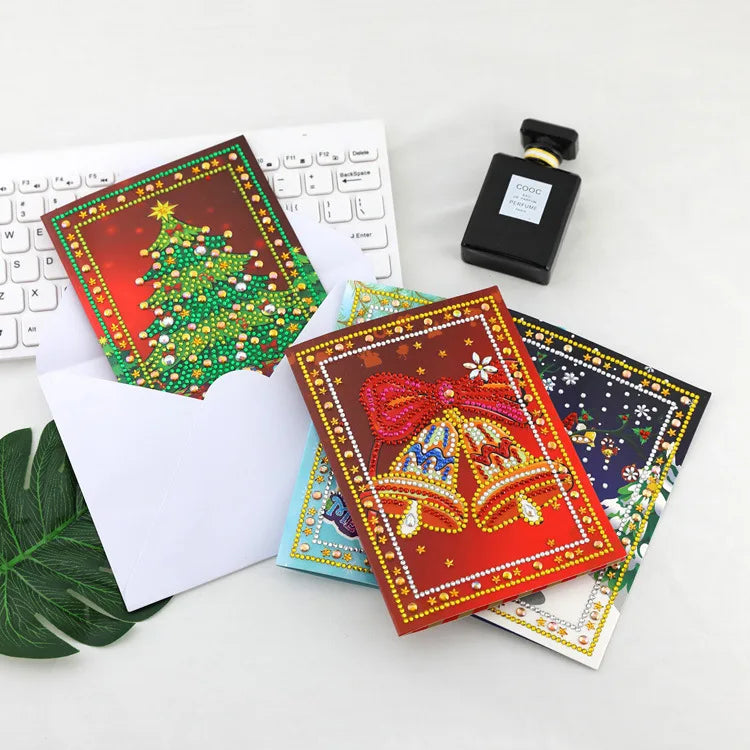 Wholesale Christmas Card Painting With Diamond Handmade DIY Diamond Painting Cartoon Christmas Gift Kit Handmade Gifts DIY Craft