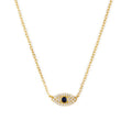 Luxury 925 Sterling Silver Dainty Eye Necklace for Women Gold Plated Link Chain for Wedding or Gift