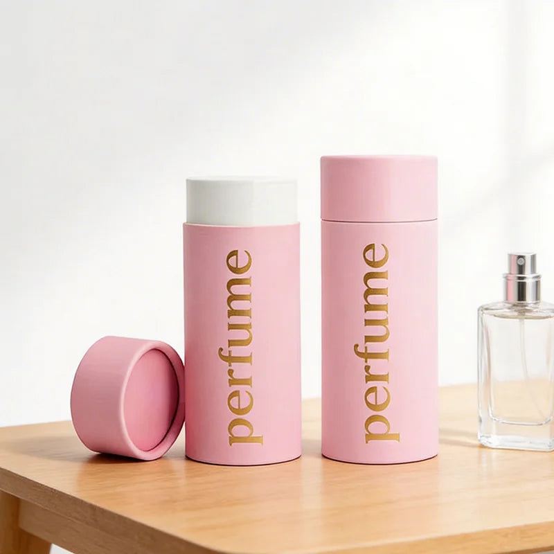 Custom Design Round Cylinder Eco Material Luxury Candle Cosmetic Perfume Bottle Beauty Sales Display Packaging Kraft Paper Tubes