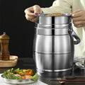 Stainless Steel Insulation Lunch Box Double-decker Lunch Box Portable Vacuum Insulation Bucket 3.2 ml
