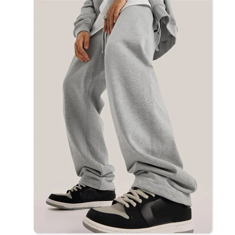 Customizable Hip Hop Straight Leg Sweat Pants Cuffed Sweatpants Men 450 Gsm Sweatpants