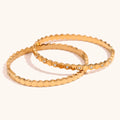 Minimalist Stainless Steel 18K Gold Plated Geometry Diamond Glossy Zircon Bracelet Bangle 2025 Trend