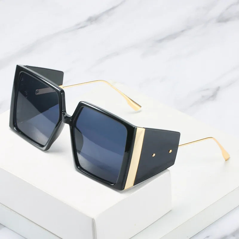 New CROESUS Stylish Popular Oversized Square Big Frames Thick Temples UV400 Unisex Outdoor Playing Sunglasses