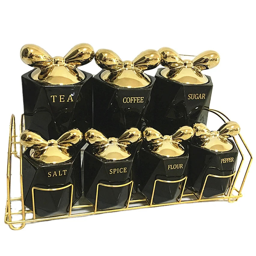 7-Piece Moisture-Proof Sealed Multifunction Decorative Storage Cans for Food Candy Candy-Can Storage