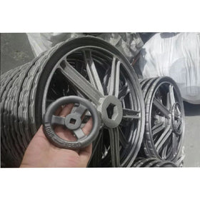 OEM/ODM Custom SYI Brand Cast Iron EN-GJS-450-10 Valve Handwheel Shell Mould Casting Industrial Machinery Parts 100% Inspection