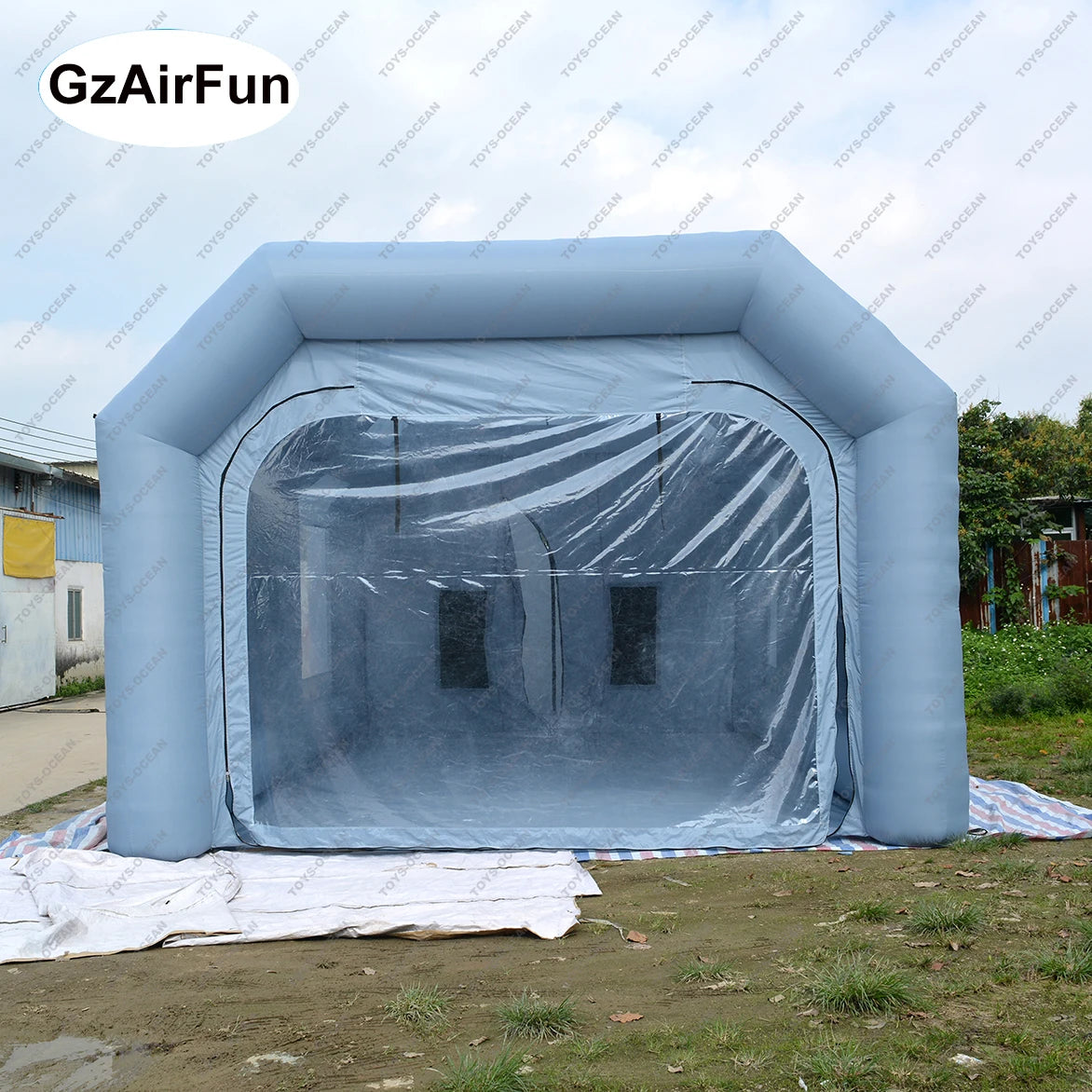 Factory Price Foldable Air-tight Inflatable Car Tent Garage With Oxford Cover Anti UV