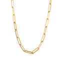 G676 Jewelry Stainless Steel 18K Gold Plated Paperclip Link Chain Necklace Paper Clip Necklace