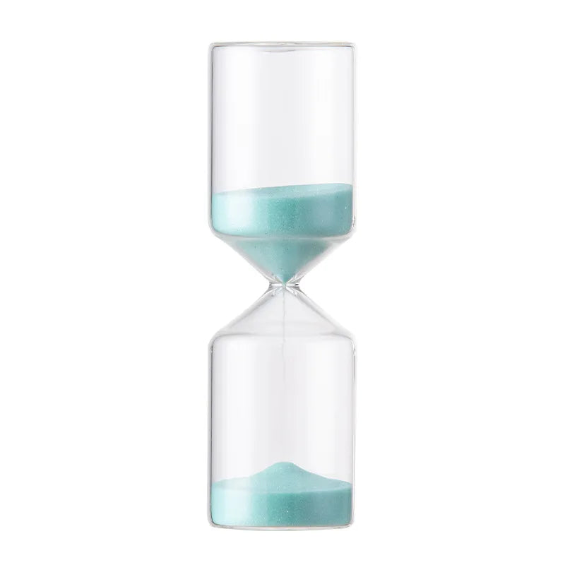 Modern Home Decor Cylindrical Glass Hourglass Sand Watch Timer 5/15/30 Minute for Birthday Celebrations