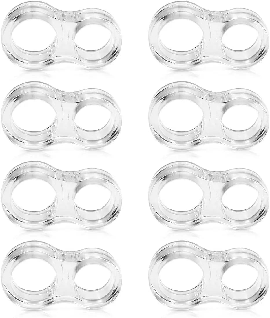 5pcs Door Handle Bumper Guards PVC Transparent Stop Wall Damage Door Handle Protectors Buffer Walls (8-Shape)