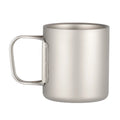 Camping Accessories Outdoor Titanium Insulated Double Wall Mug Titanium Double Layer Coffee Cup Sport Bottle for Camping