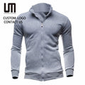 Clearance Sales Custom Wholesale Men's Windproof Sports Sweatshirt - Outdoor Zipper Coat with Solid Colors