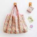 New wholesale large custom print Polyester Promotional recycle Handle bag foldable reusable portable Grocery eco shopping Bags