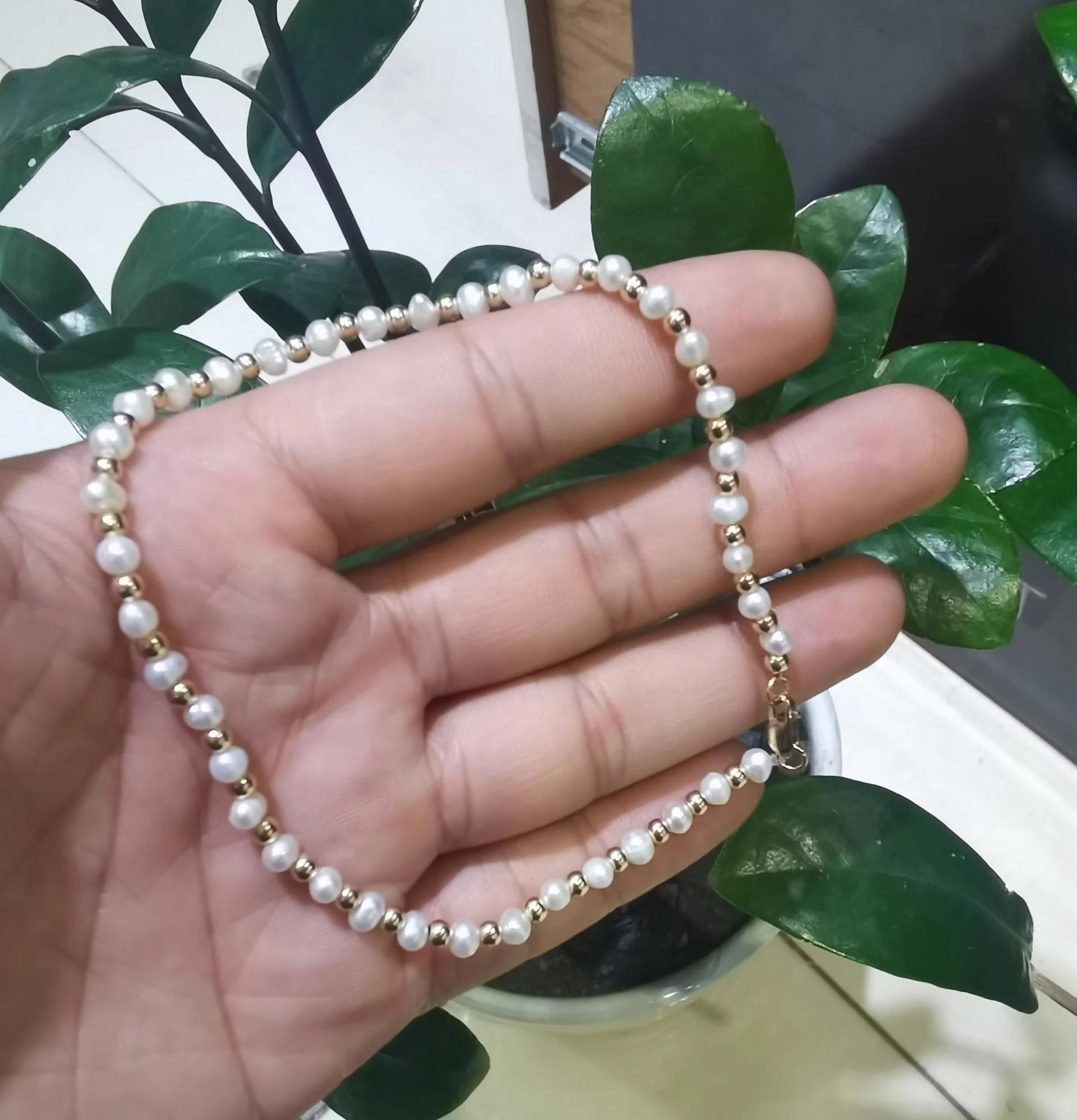 Beadsnice Anklet Natural Pearl Bridal Jewelry Custom Jewelry Wedding Anklet