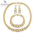 X000786902 Xuping Jewelry Copper 14K Gold Plated Cuban Fashion Jewelry Set