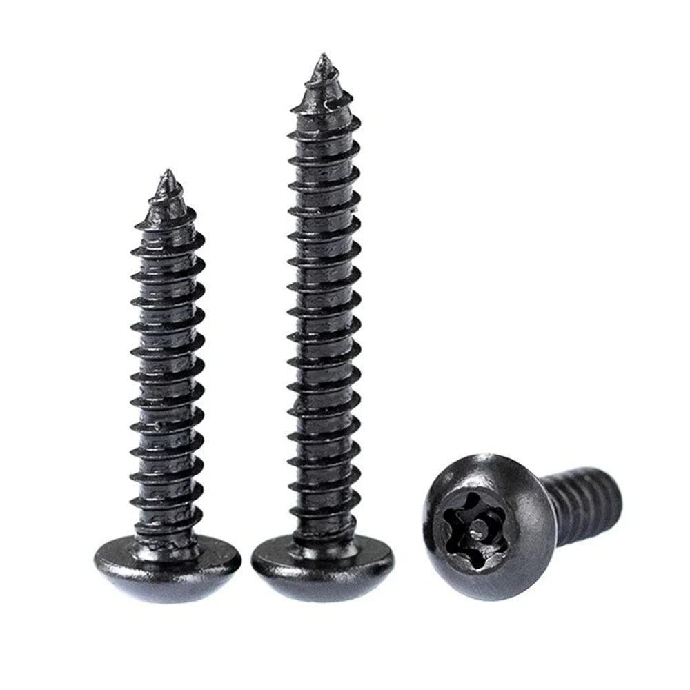 Stainless Steel Carbon Steel Black Oxide Finish Security Self Tapping Screws Metric for License Plate Frame Fastening