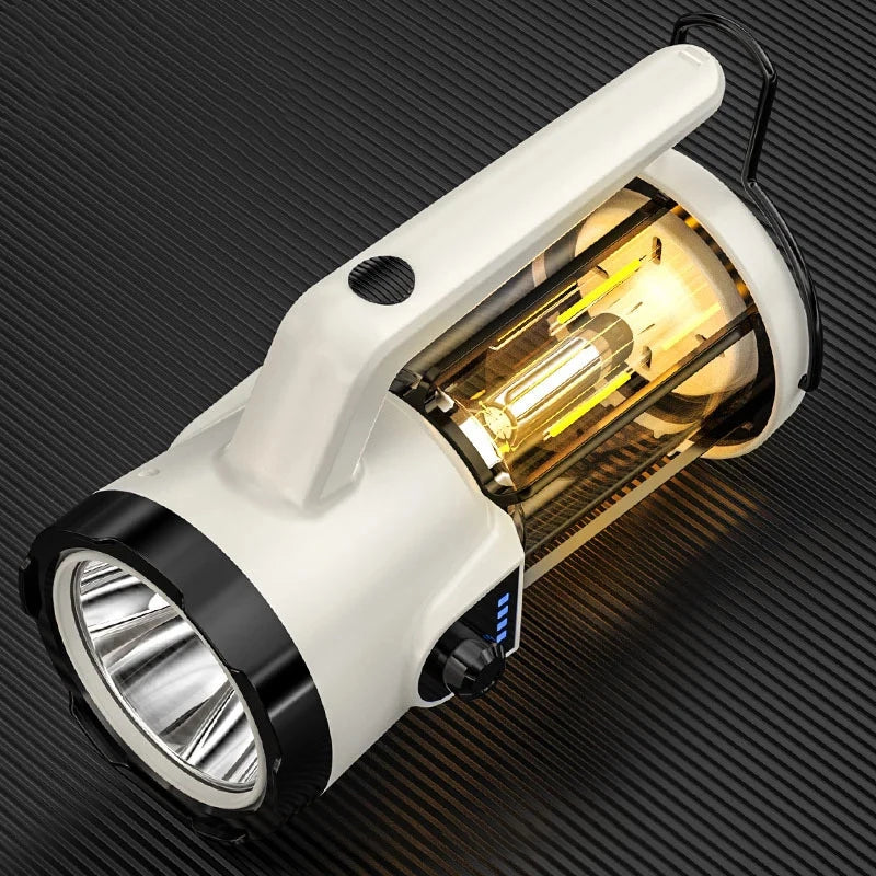 Super Bright High Power Portable Rechargeable Camping Carry Light Led Emergency Work Light Flashlight