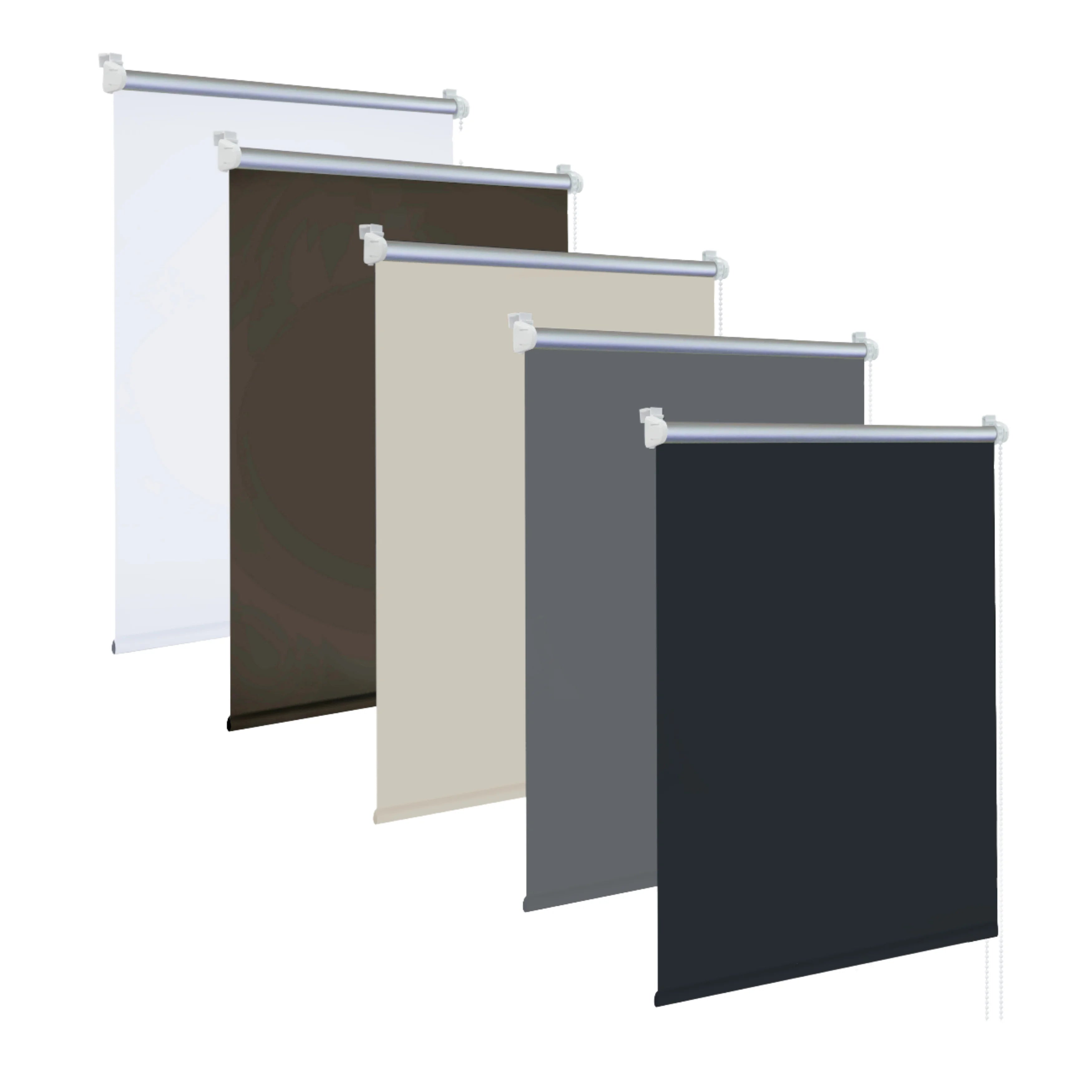 Electric Motorized Automatic Smart Built-in Modern Polyester Vertical Blinds with Waterproof Blackout Shade