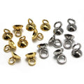 Stainless Steel Metal Tone Screw Eyes Bails Beads Cap Fit Glass Wishing Bottle Pendant Caps for DIY Jewelry Making Beads End