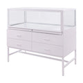 Hot Selling Full Vision Tempered Glass LED Showcase Freestanding MDF Retail Shop Display