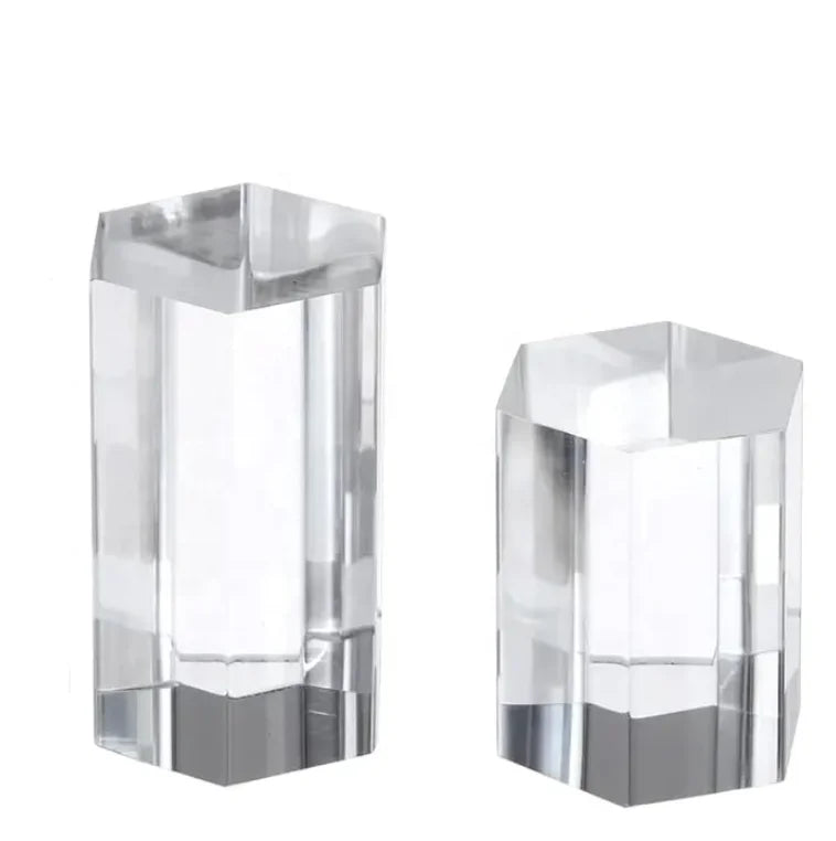 Custom Polished Acrylic Photo Props Transparent Solid Acrylic Display Blocks for Action Figures Acrylic Block