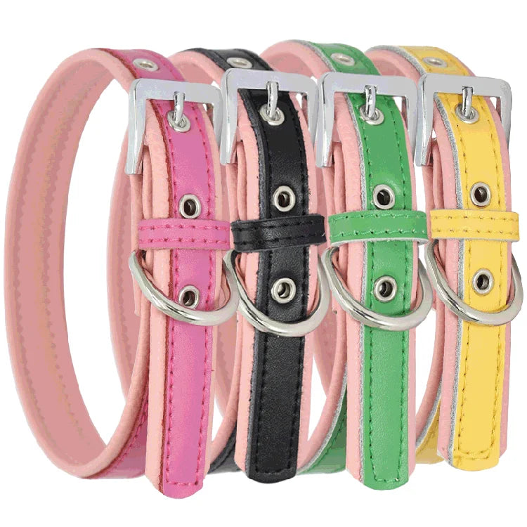 Stocked Genuine Cow Leather Leather Collar and Leash