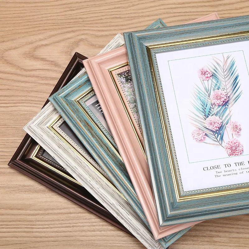 European-style Vintage Plastic Photo Frame Home Art Deco Landscape/Portrait Photo Resin Photo Frame