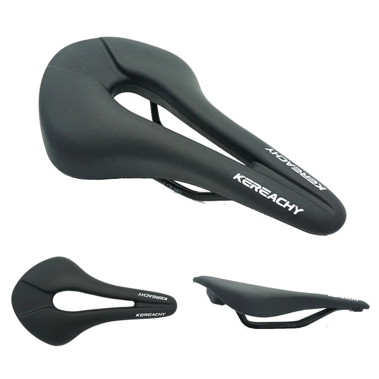 KEREACHY Factory Wholesale Mtb Bicycle Saddle Breathable Gel Road Mountain Bike Bike Bmx Seat Racing Middle Hole Bicycle Saddle