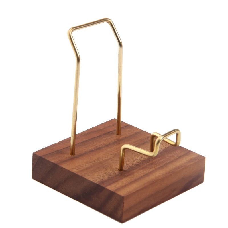 Modern Mineral Display Stand Holder Wooden Mobile Phone Holder with Crystal Display Morden Style