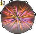 2024 Hot Sell Percussion Musical Instrument Wooden Radiant Reflective Drum Head Laser Tambourine Handheld Drum Ktv Party Favors