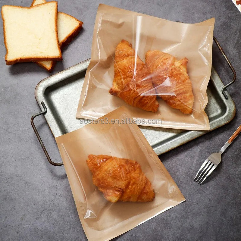 Die Cut Paper Packaging Bag for Food Recyclable Food Packaging Paper Bag