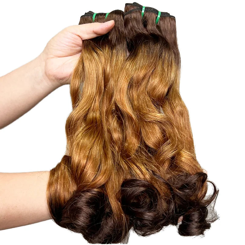 FH  SDD Fumi Raw Hair Bundle Extensions Egg Curl Super Double Drawn Virgin Human Hair Bundle
