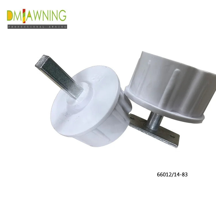 Nylon 60MM/78MM Round Side Plug with 19MM Steel Pin Manual Operation Outdoor Shade Roller Blinds Modern Style