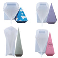 C-0289 DIY Crystal Epoxy Molds Square Cone Crystal Pendant Table Cone Candle Silicone Mold Hand Making Resin MOLD